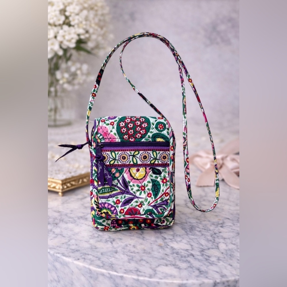 Vera Bradley Viva La Vera Mini Hipster Crossbody Bag Retired Floral Quilted